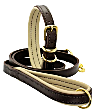 Two Tone Leather Collar