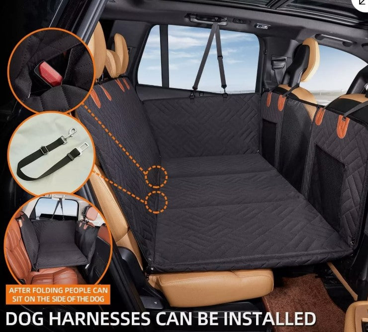 Car Back Seat Extender with Hard Bottom